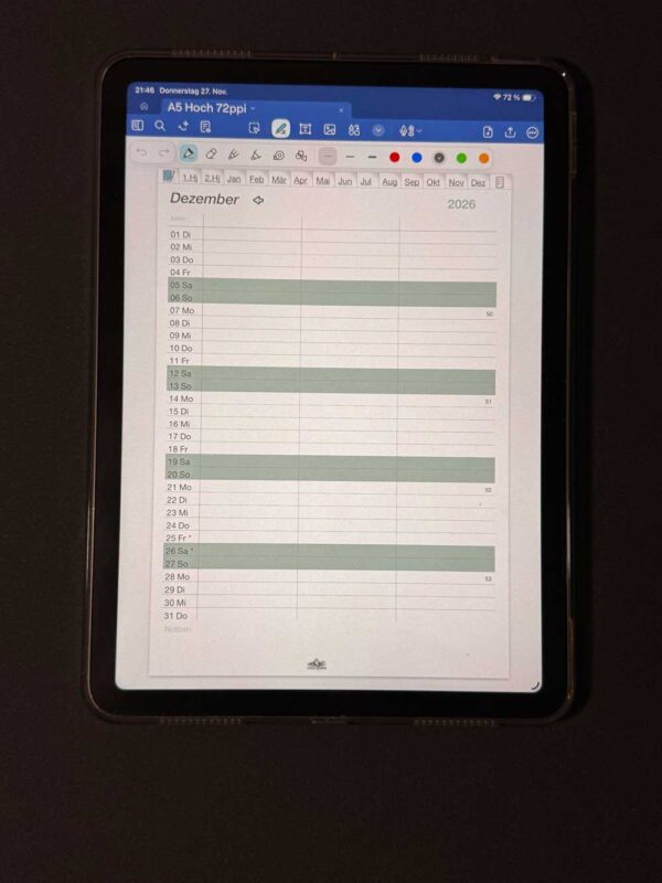 Familienplaner 2026 3 spaltig, Ghostwords