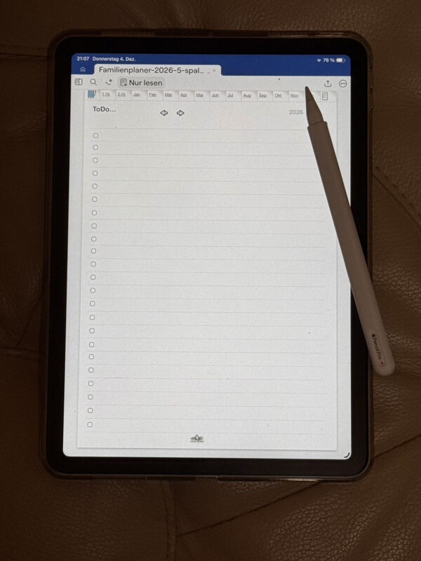 Cover Etsy Familienplaner 5 spaltig A4-web