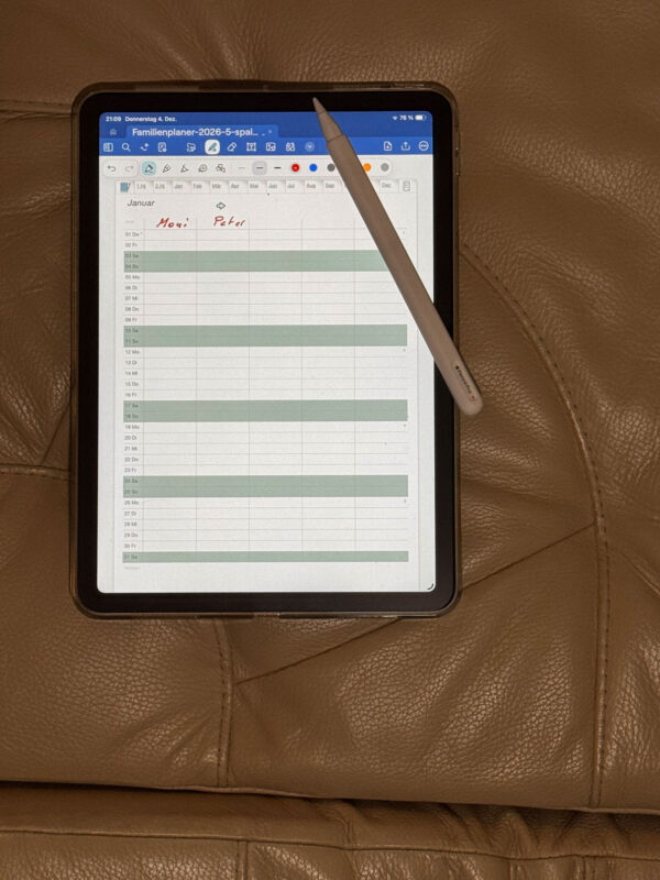 Cover Etsy Familienplaner 5 spaltig A4-web