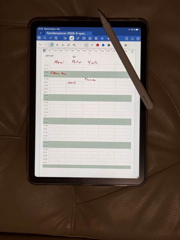 Cover Etsy Familienplaner 5 spaltig A4-web